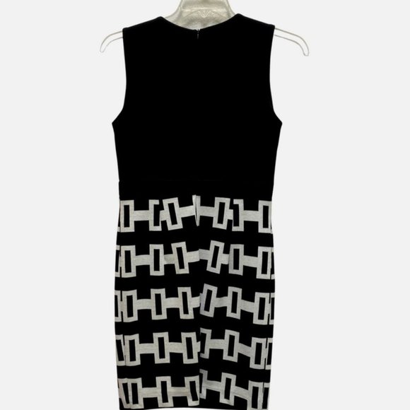 Premise Dresses Size 6 Black & White Bodycon Knit Wiggle Stretch Colorblock NWT - Picture 3 of 12